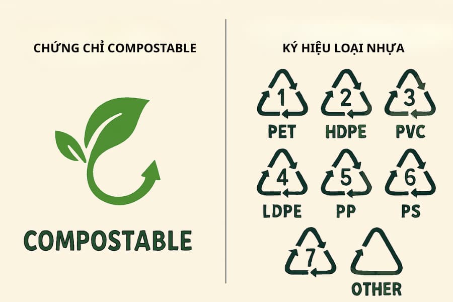 Ảnh: ác ký hiệu và chứng chỉ quốc tế